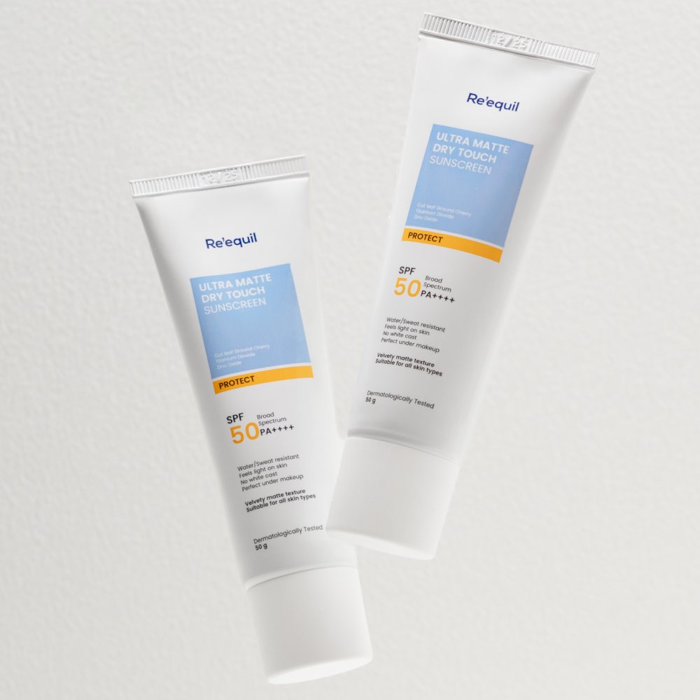 Buy Ultra Matte Dry Touch Sunscreen Gel SPF 50 PA++++ – Re'equil