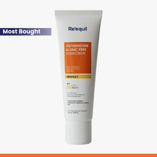 Buy Re'equil Oxybenzone Free Sunscreen SPF 50 for Oily Skin
