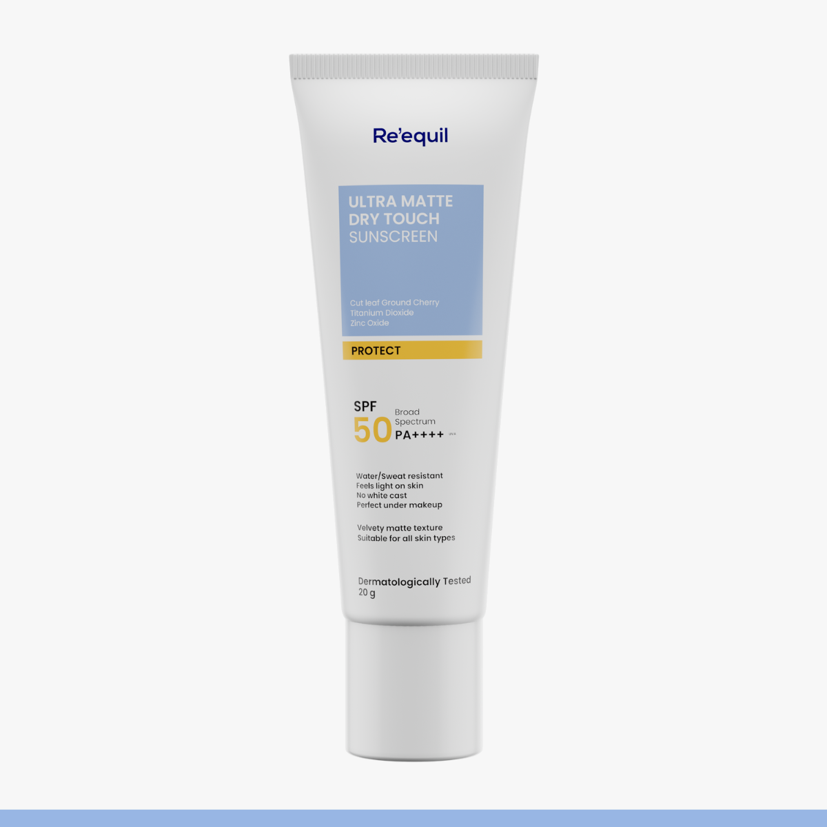 Buy Ultra Matte Dry Touch Sunscreen Gel SPF 50 PA++++ – Re'equil